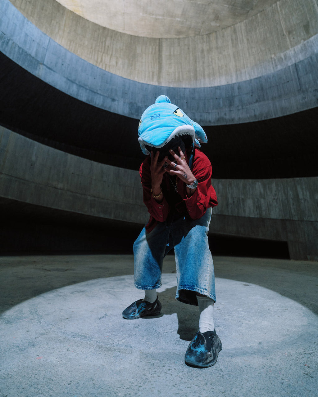 STUFFED SAVAGE HOODY BACKPACK SHARK