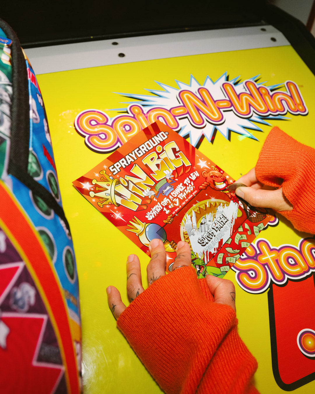 SPRAYGROUND SCRATCH OFF PLAYING CARD - WIN A BACKPACK, MONEYBEAR OR LUGGAGE!